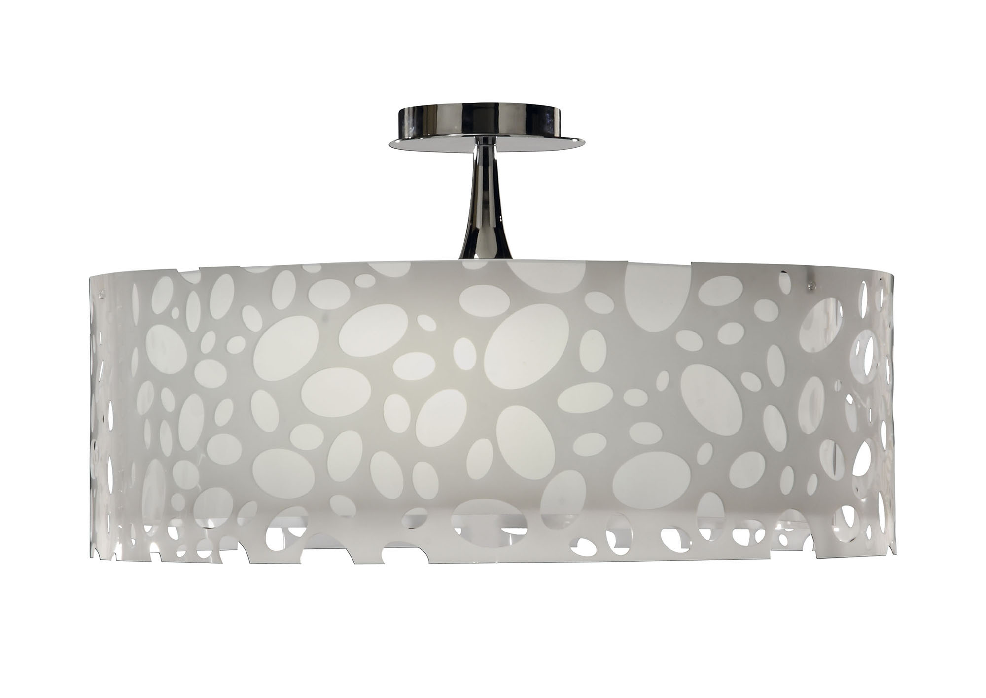 M1364  Lupin Semi Flush 4 Light Gloss White